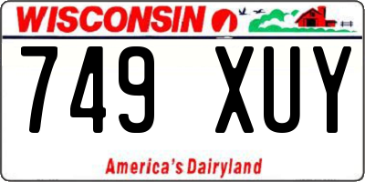 WI license plate 749XUY