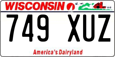 WI license plate 749XUZ