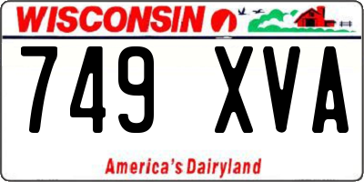 WI license plate 749XVA