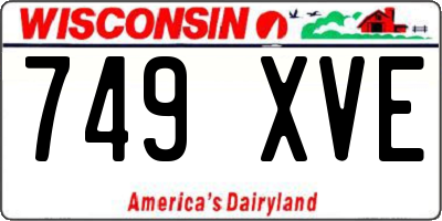 WI license plate 749XVE