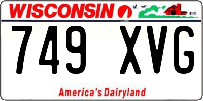 WI license plate 749XVG