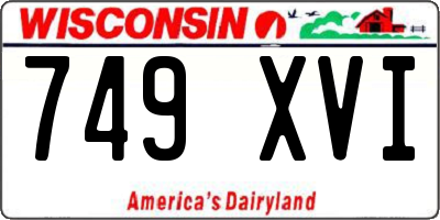 WI license plate 749XVI