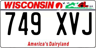 WI license plate 749XVJ