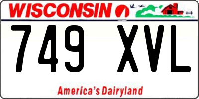 WI license plate 749XVL