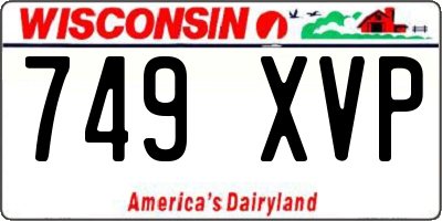 WI license plate 749XVP