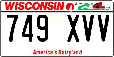 WI license plate 749XVV