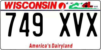 WI license plate 749XVX