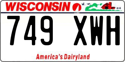 WI license plate 749XWH
