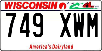 WI license plate 749XWM