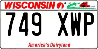WI license plate 749XWP