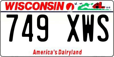 WI license plate 749XWS