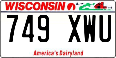 WI license plate 749XWU