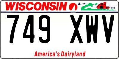 WI license plate 749XWV