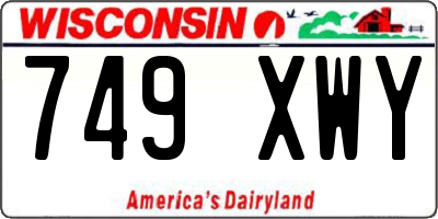 WI license plate 749XWY