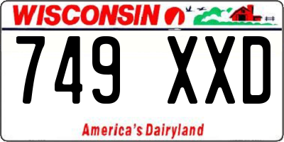 WI license plate 749XXD
