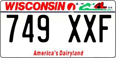 WI license plate 749XXF