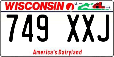 WI license plate 749XXJ