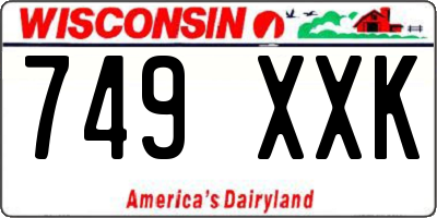 WI license plate 749XXK