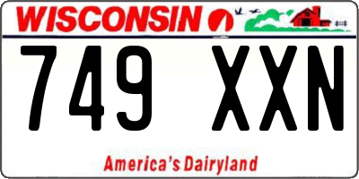 WI license plate 749XXN