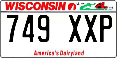 WI license plate 749XXP