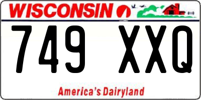 WI license plate 749XXQ