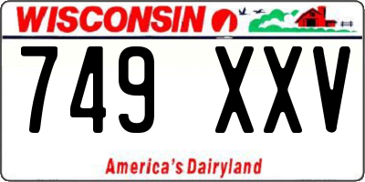 WI license plate 749XXV