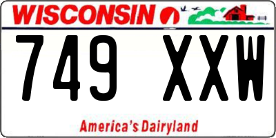 WI license plate 749XXW