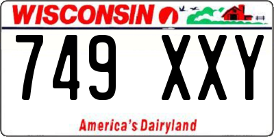 WI license plate 749XXY
