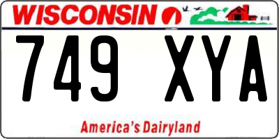 WI license plate 749XYA