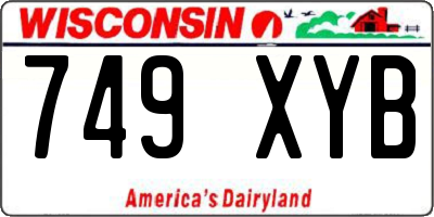 WI license plate 749XYB