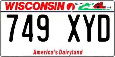 WI license plate 749XYD