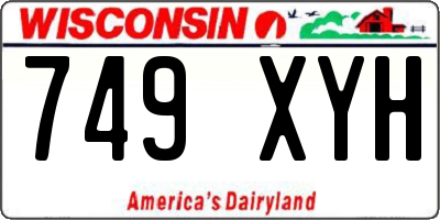 WI license plate 749XYH