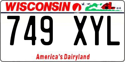WI license plate 749XYL