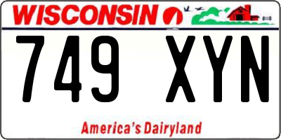WI license plate 749XYN