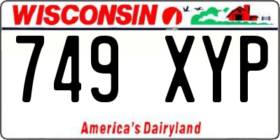 WI license plate 749XYP