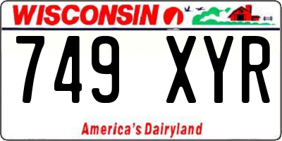 WI license plate 749XYR