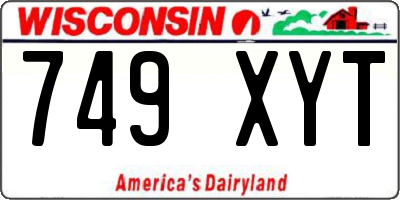 WI license plate 749XYT