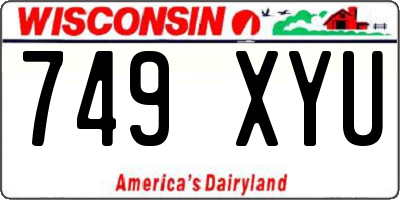 WI license plate 749XYU