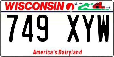 WI license plate 749XYW