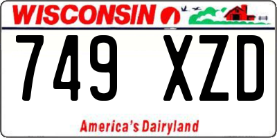 WI license plate 749XZD