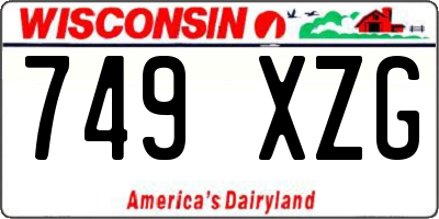 WI license plate 749XZG