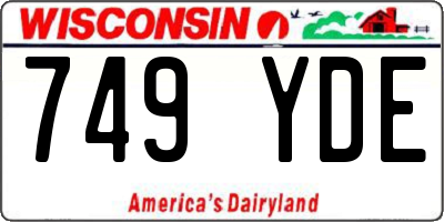 WI license plate 749YDE