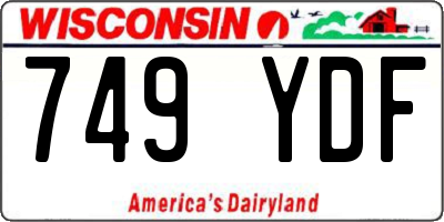 WI license plate 749YDF