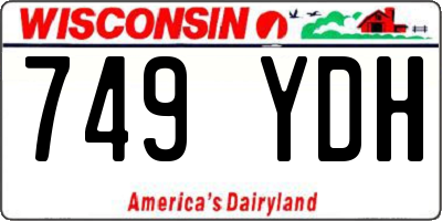 WI license plate 749YDH