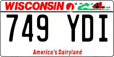 WI license plate 749YDI