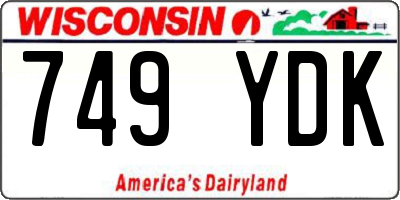 WI license plate 749YDK