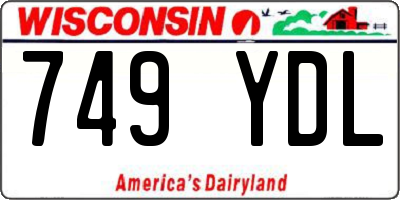 WI license plate 749YDL