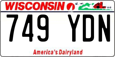 WI license plate 749YDN
