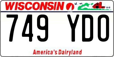 WI license plate 749YDO