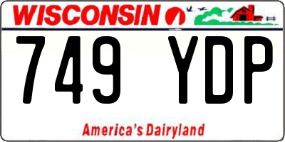WI license plate 749YDP